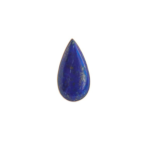 Genuine Lapis Lazuli Pear Cut Statement Ring in 925 Sterling Silver - Picture 2 of 7